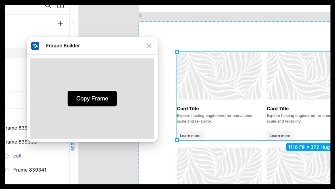 Figma to Frappe Builder preview