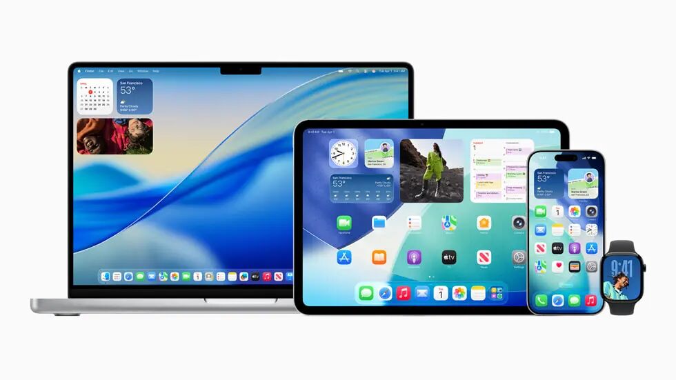 MacBook Pro、iPad Pro、iPhone 16 Pro 与 Apple Watch Series 10。